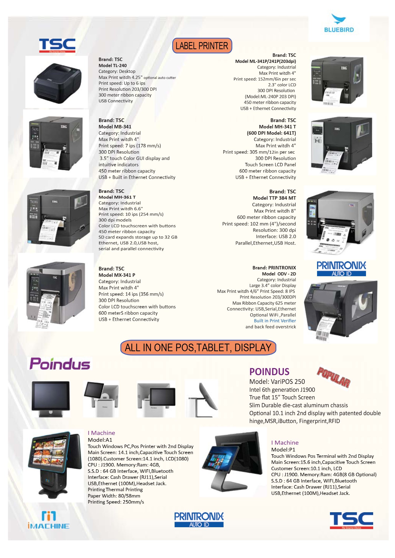 Catalogue page 5: TSC and POS terminals